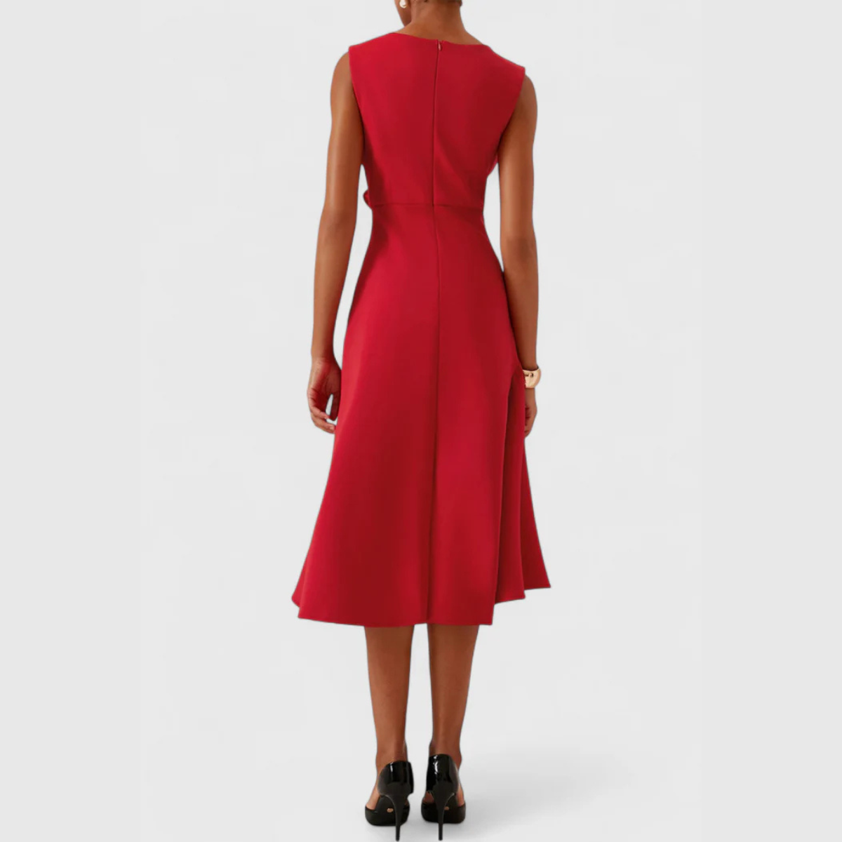 Gisella | Elegant Women’s 2026 Graduation Asymmetric Draped Midi Dress
