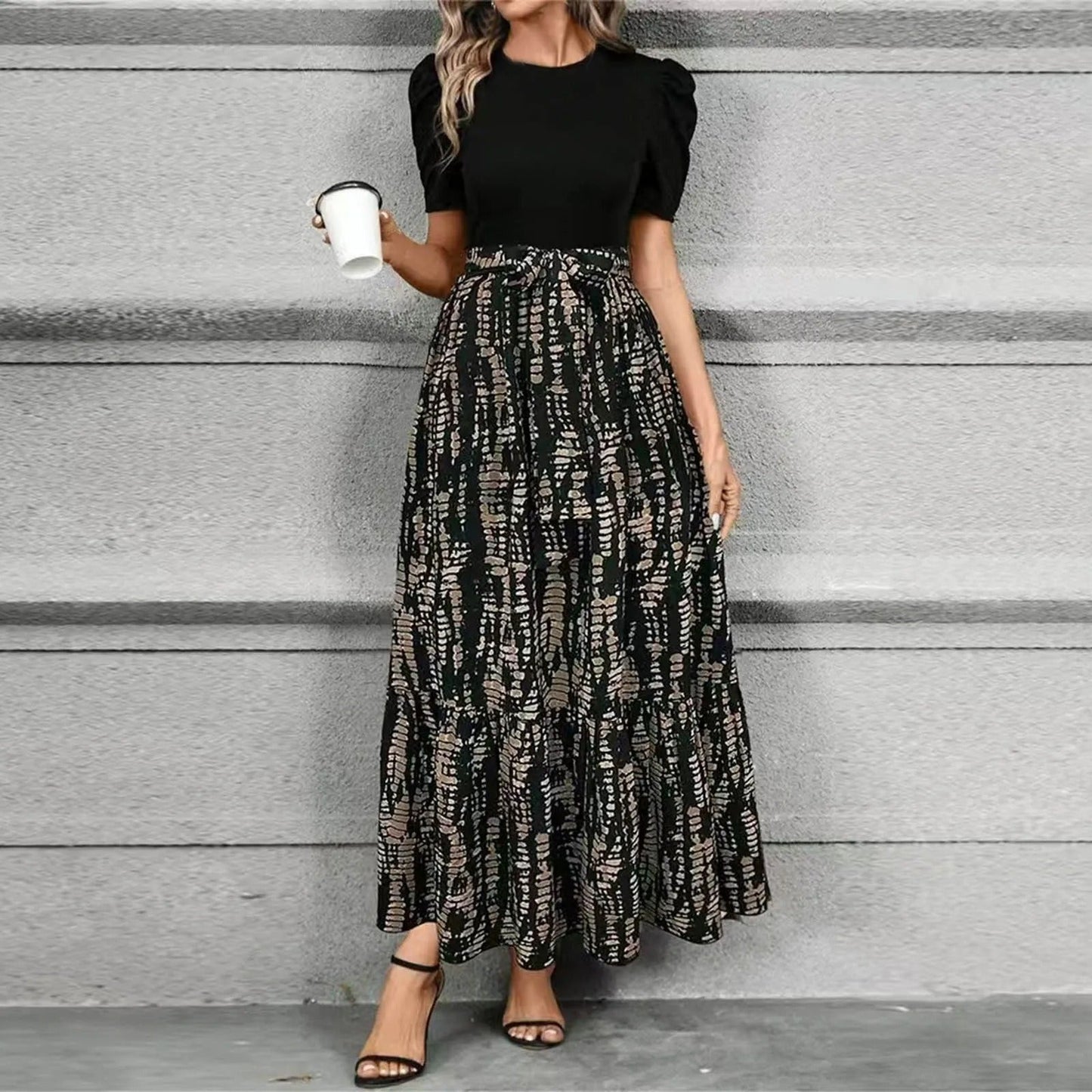 Amelia | Stylish Women's Floral Puff Sleeve Maxi Dress
