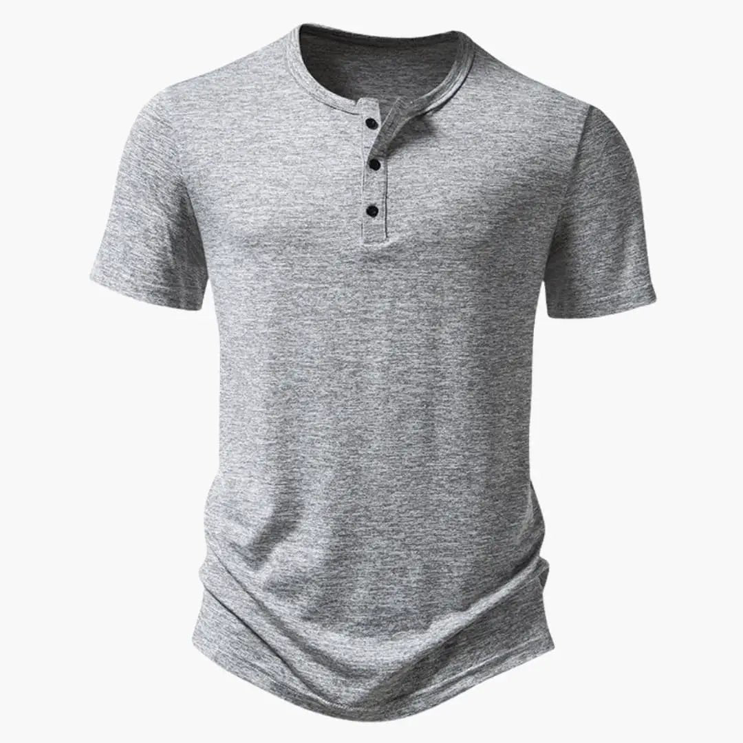 Arthur | Relaxed Men's Short Sleeve Cotton Button T-Shirt