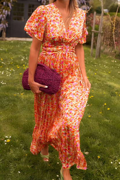 Ava | Women V Neck Floral Maxi Dress