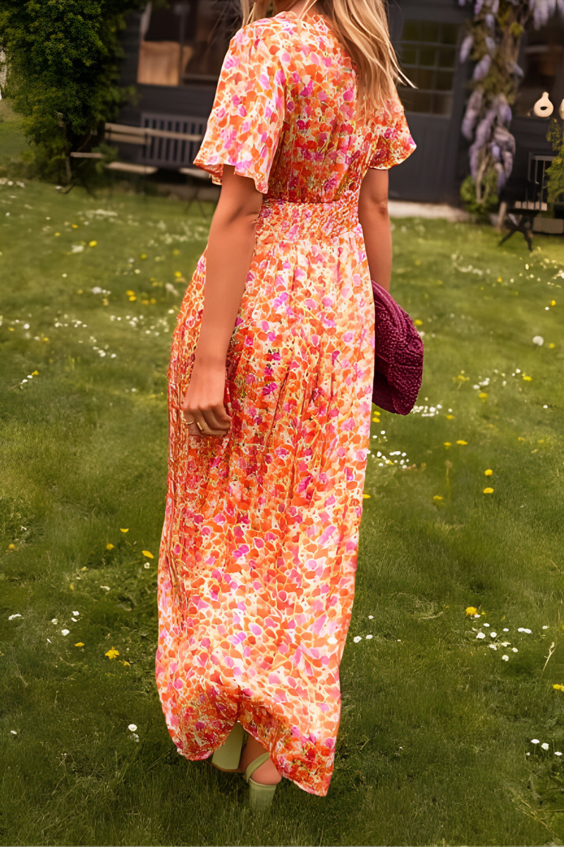 Ava | Women V Neck Floral Maxi Dress