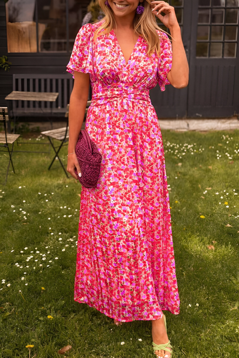 Ava | Women V Neck Floral Maxi Dress