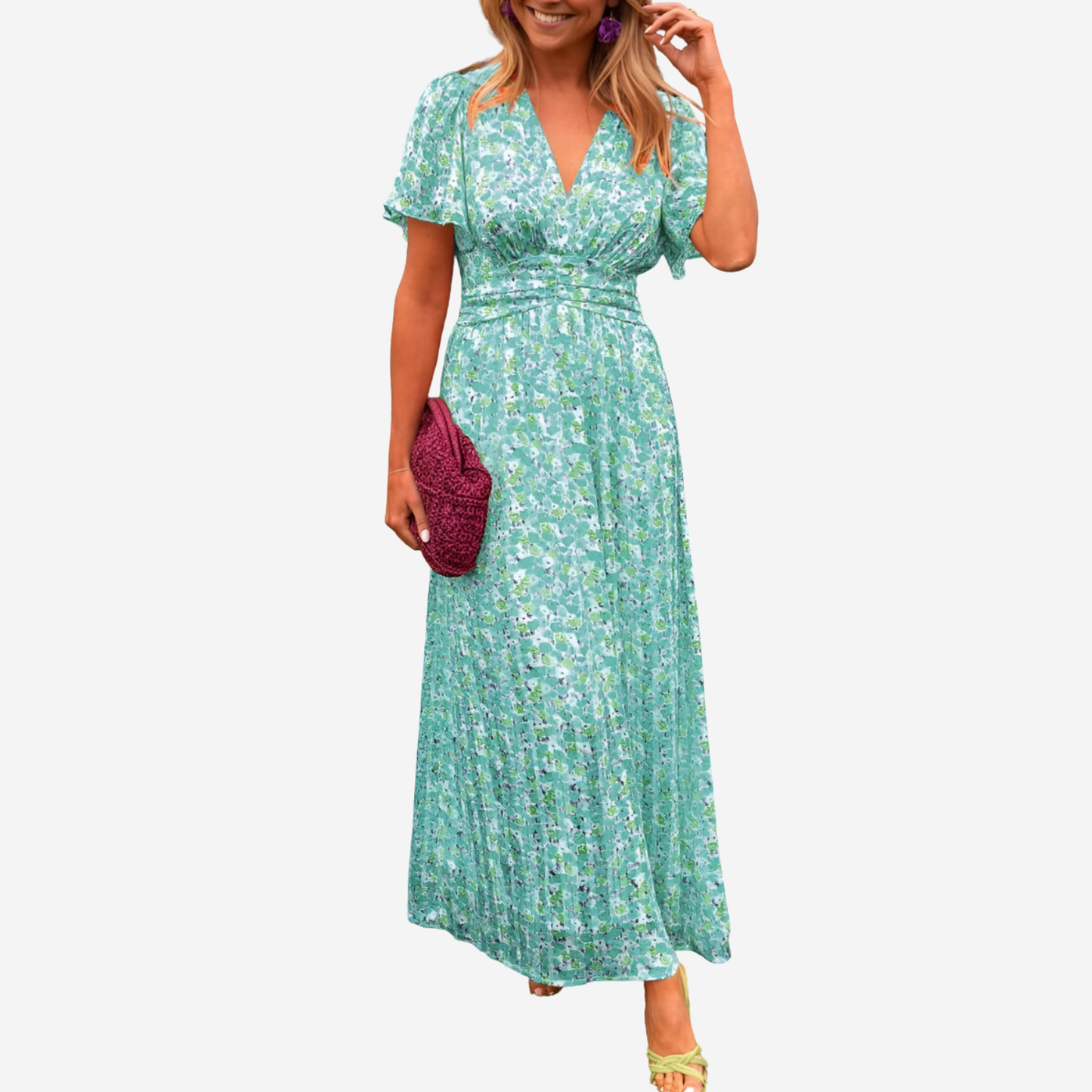Ava | Women V Neck Floral Maxi Dress