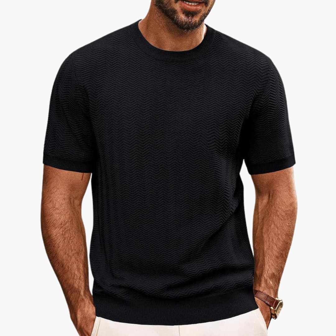 Callum | Stylish Men's Crew Neck Textured T-Shirt
