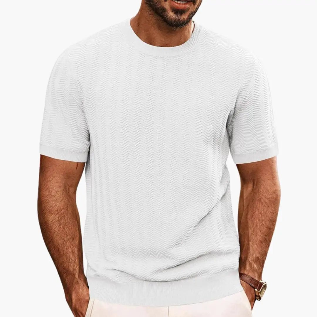 Callum | Stylish Men's Crew Neck Textured T-Shirt