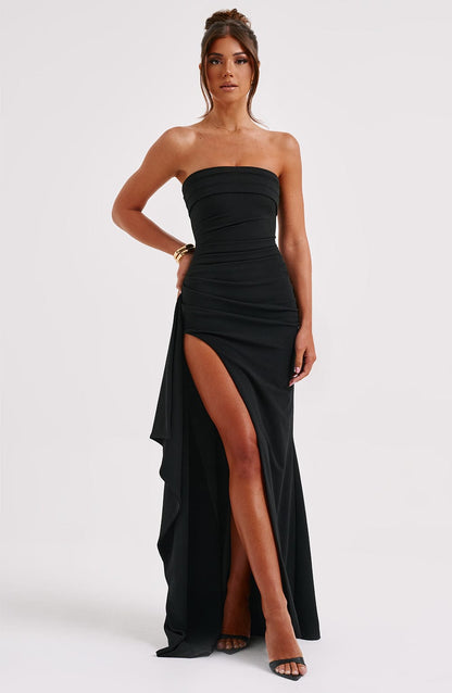 Camilla | Women High Slit Strapless Maxi Dress