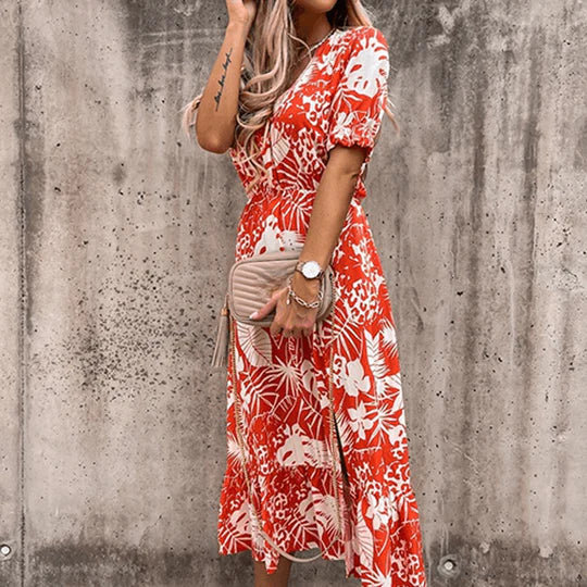 Charlotte | Stylish Women's Floral Smocked Midi Dress