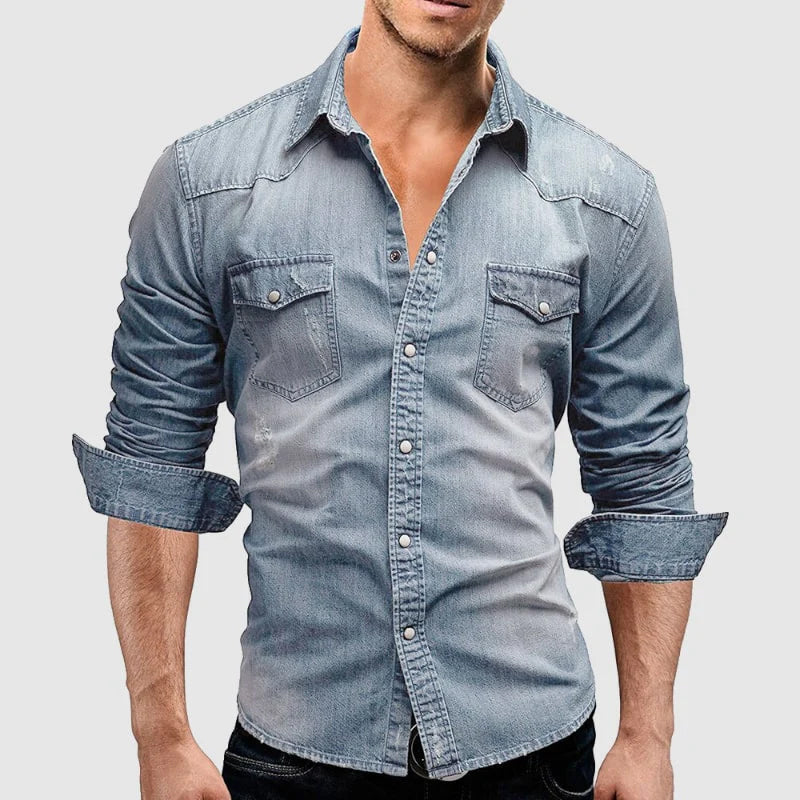 Dalton | Rugged Men's Slim Fit Denim Shirt