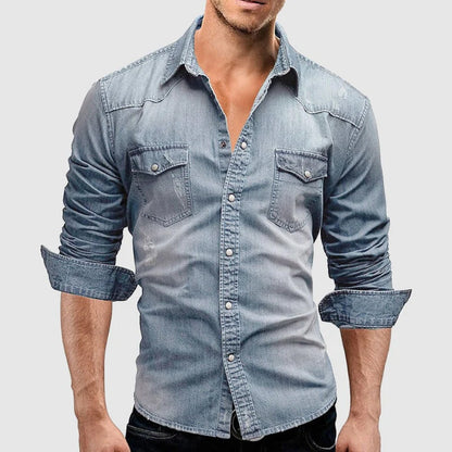 Dalton | Rugged Men's Slim Fit Denim Shirt