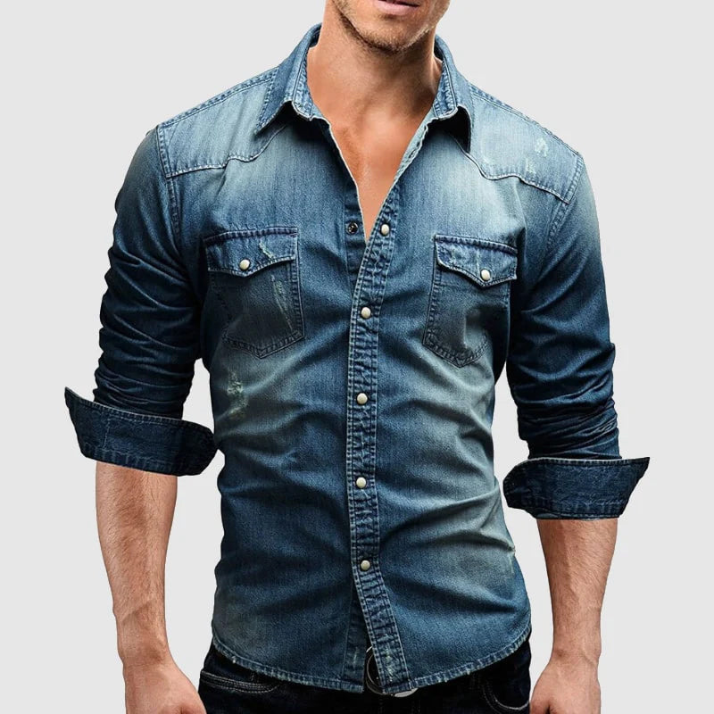 Dalton | Rugged Men's Slim Fit Denim Shirt