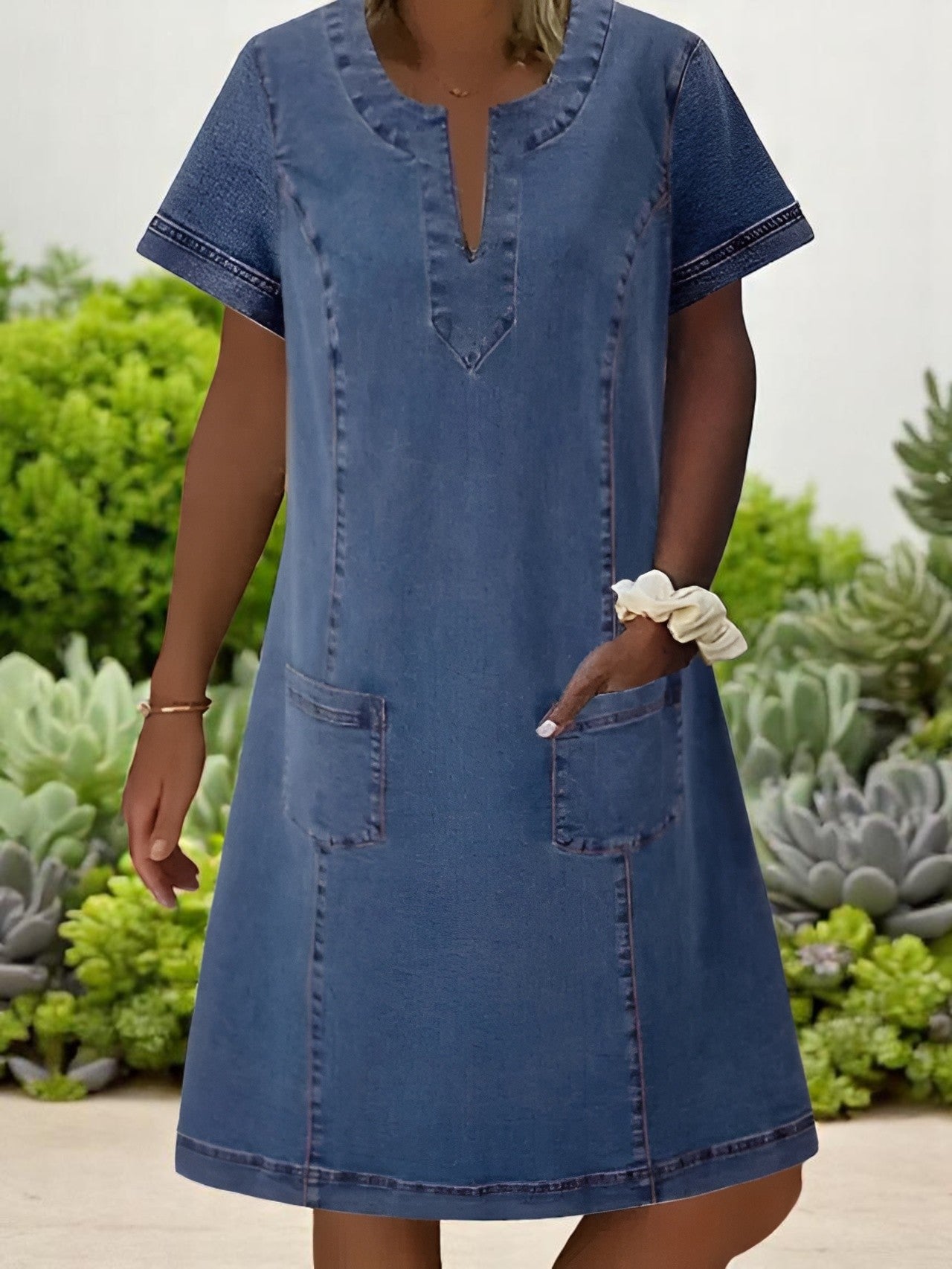 Erin | Relaxed Women's Midi Soft Denim Dress
