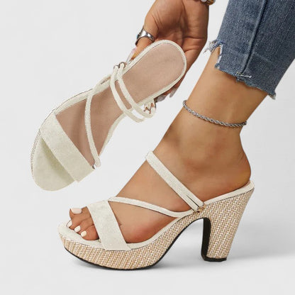Genevieve | Stylish Women's Platform Heels Slide Sandals