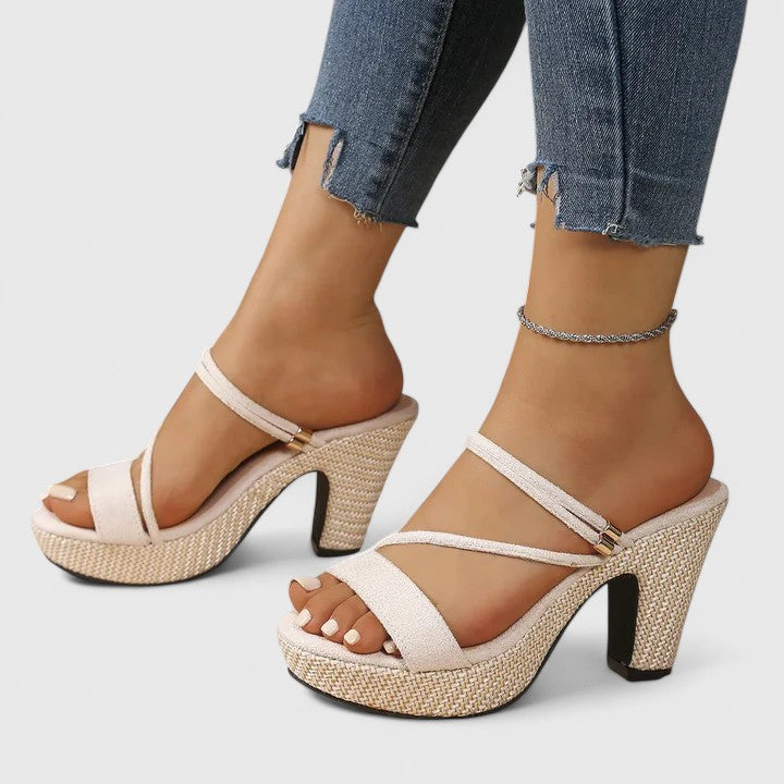 Genevieve | Stylish Women's Platform Heels Slide Sandals