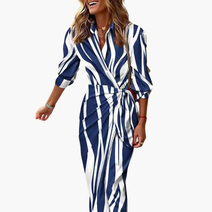 Harriet | Women's Striped  Maxi Shirt Summer Dress
