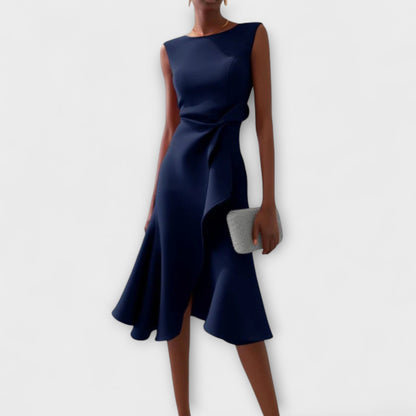 Imogen | Women Draped Elegant Midi Dress
