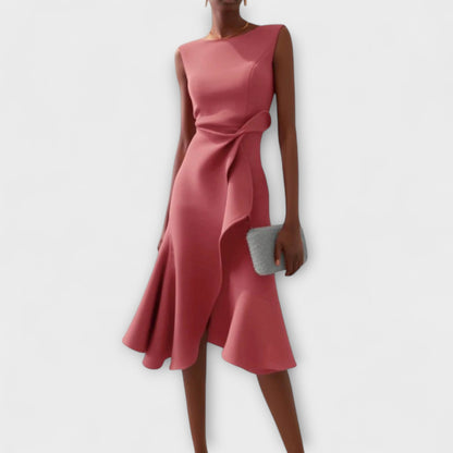 Imogen | Women Draped Elegant Midi Dress
