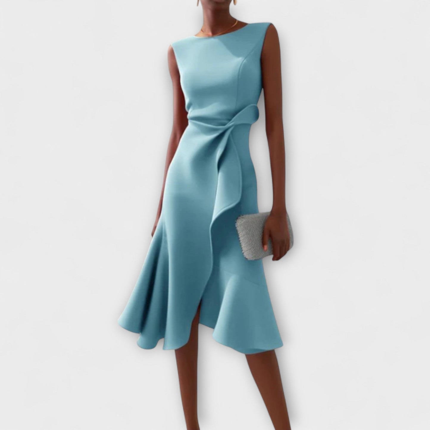 Imogen | Women Draped Elegant Midi Dress