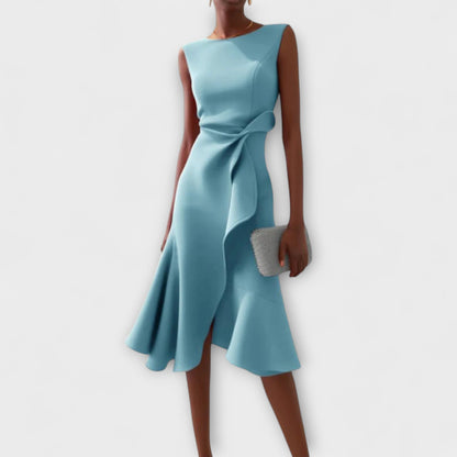 Imogen | Women Draped Elegant Midi Dress
