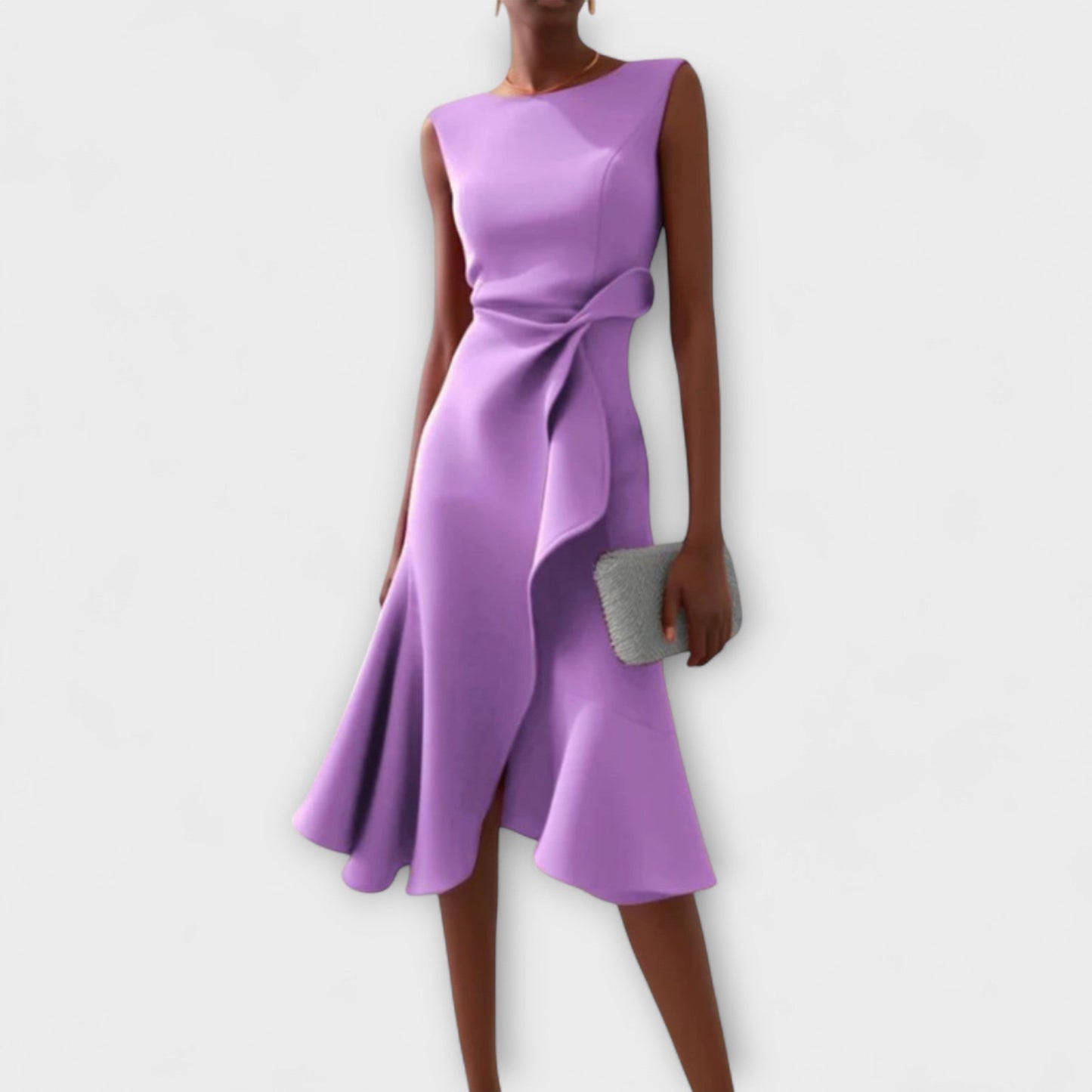 Imogen | Women Draped Elegant Midi Dress