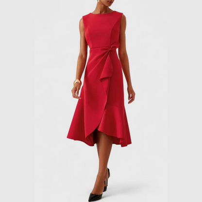 Imogen | Women Draped Elegant Midi Dress