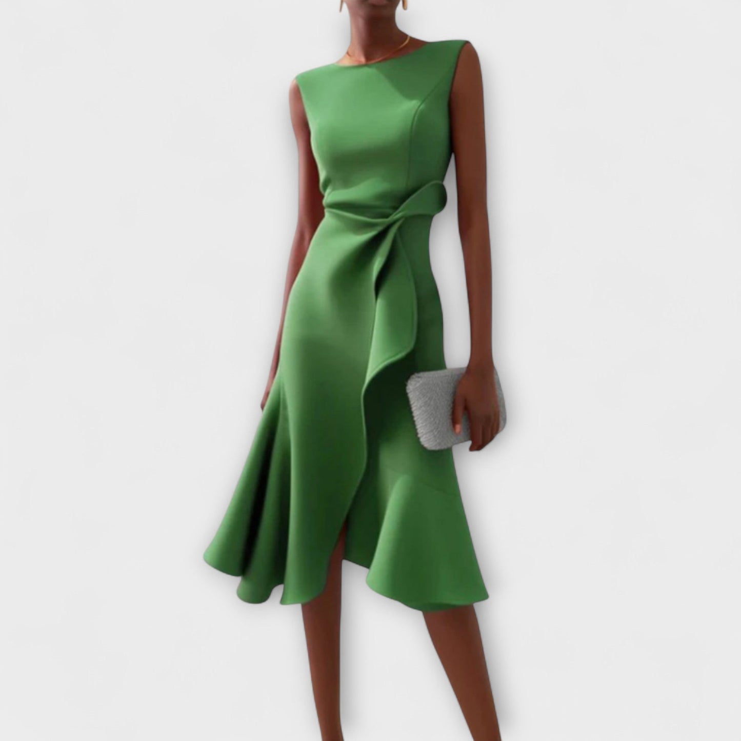 Imogen | Women Draped Elegant Midi Dress