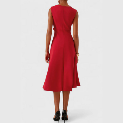 Imogen | Women Draped Elegant Midi Dress