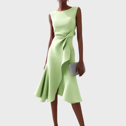 Imogen | Women Draped Elegant Midi Dress