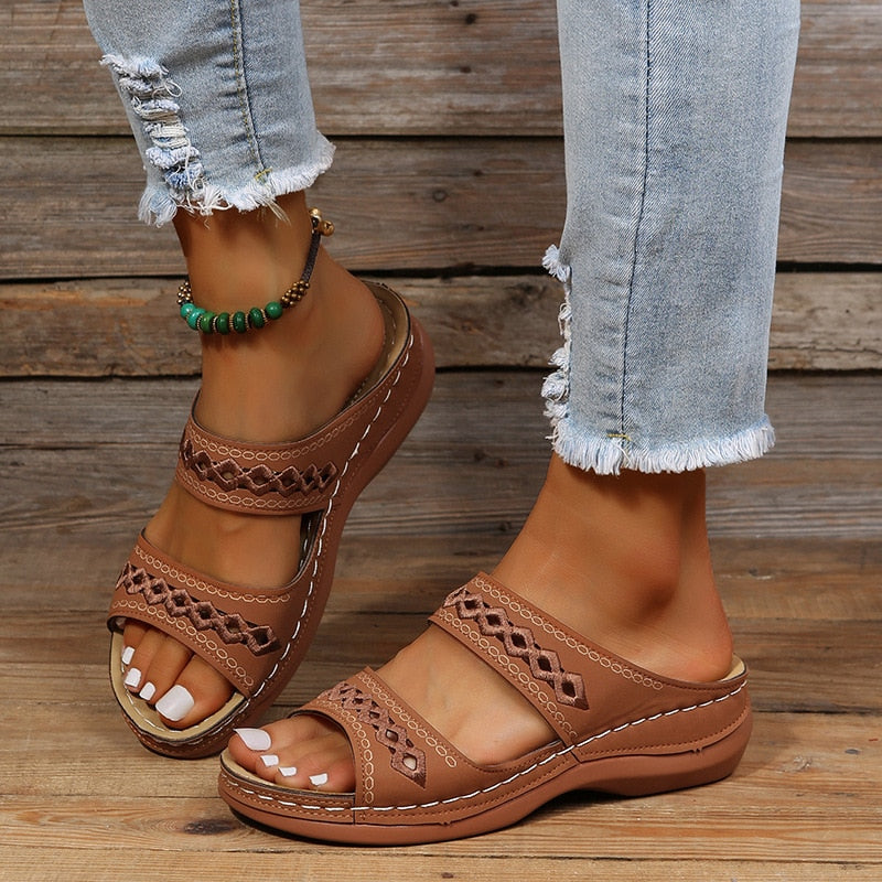 Joanne | Womens Walking Sandals Flat Supportive Casual Style