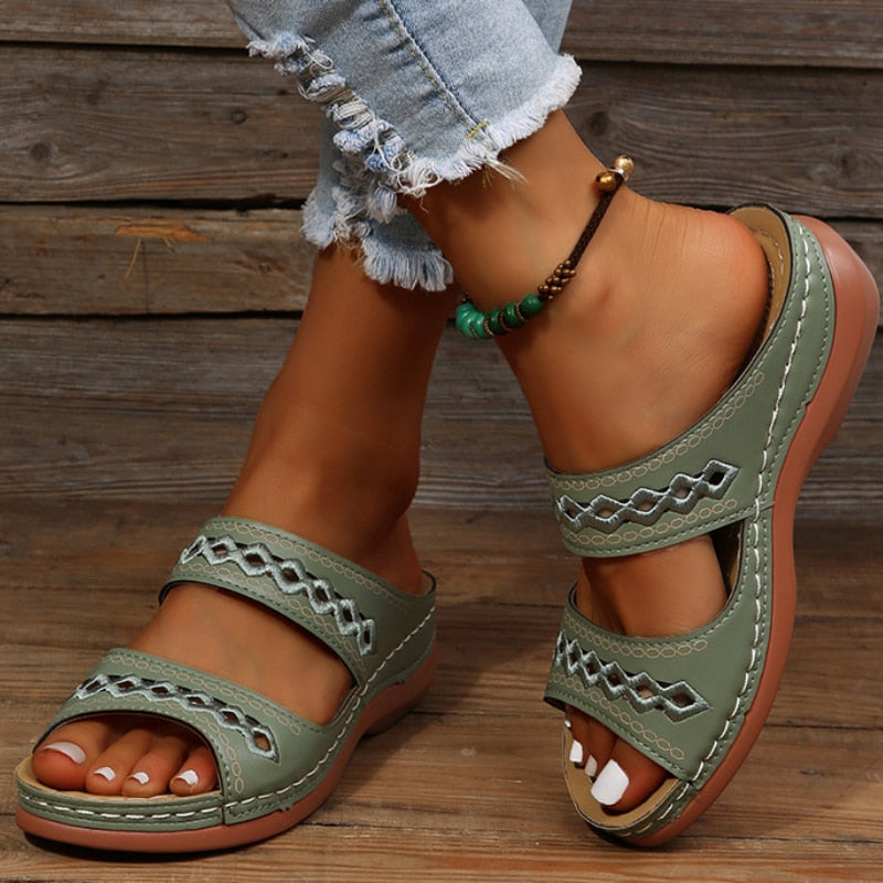 Joanne | Womens Walking Sandals Flat Supportive Casual Style