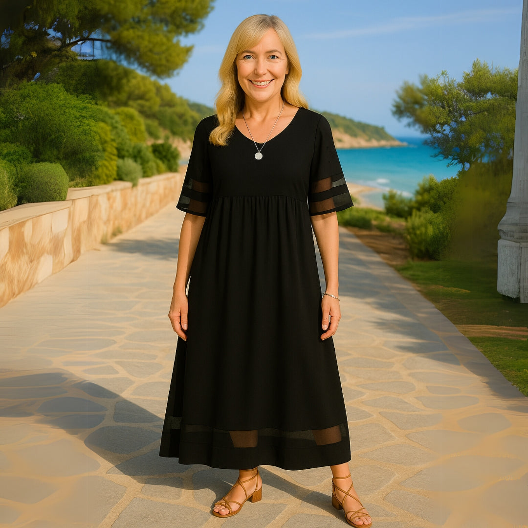 Margot | Women Empire Waist Maxi Dress Tummy Flattering