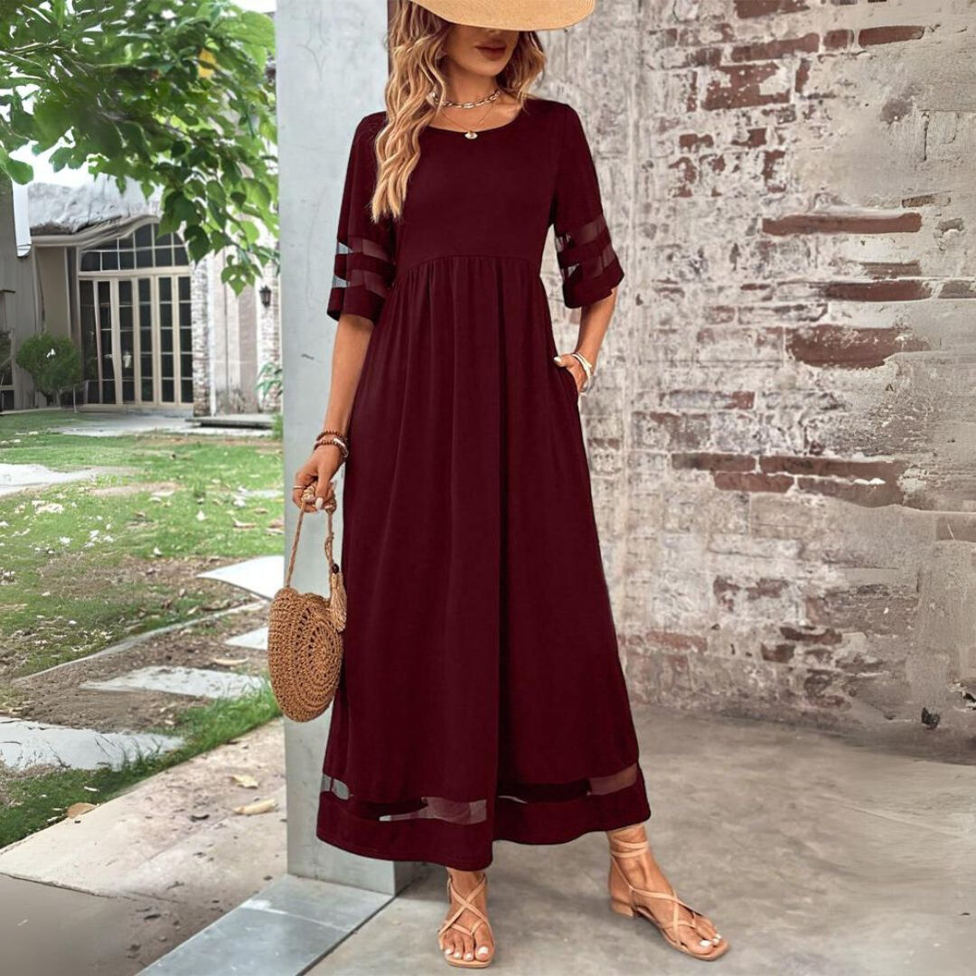 Margot | Women Empire Waist Maxi Dress Tummy Flattering