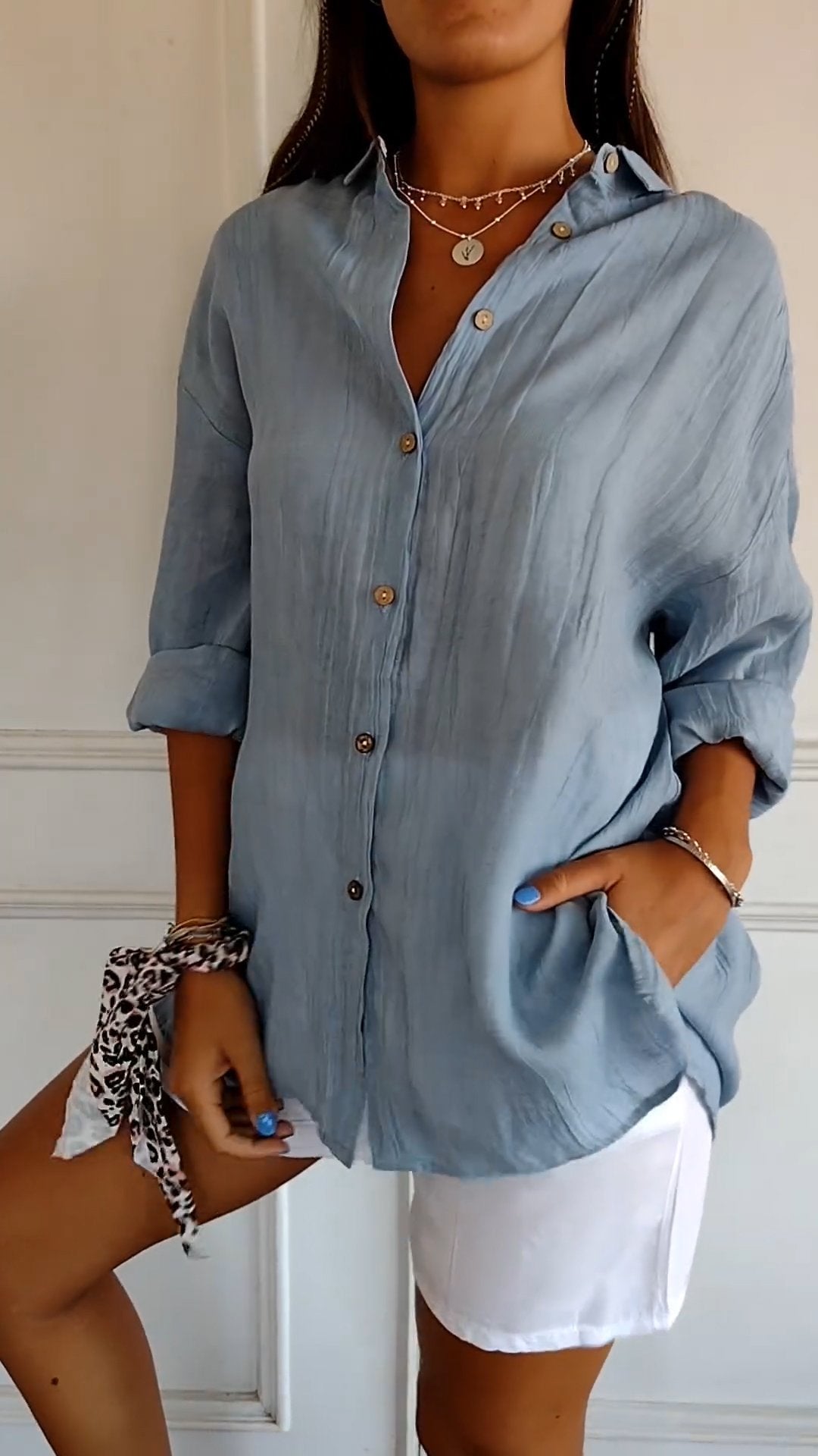 Mina | Women Button Down Shirt Summer Lightweight