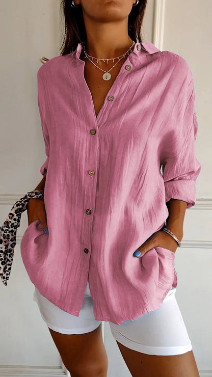 Mina | Women Button Down Shirt Summer Lightweight