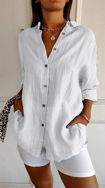 Mina | Women Button Down Shirt Summer Lightweight
