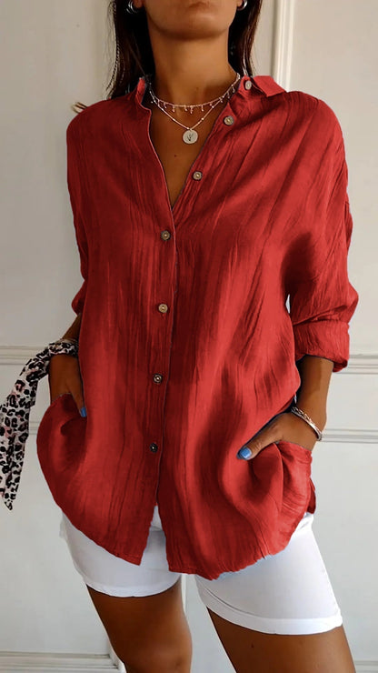 Mina | Women Button Down Shirt Summer Lightweight