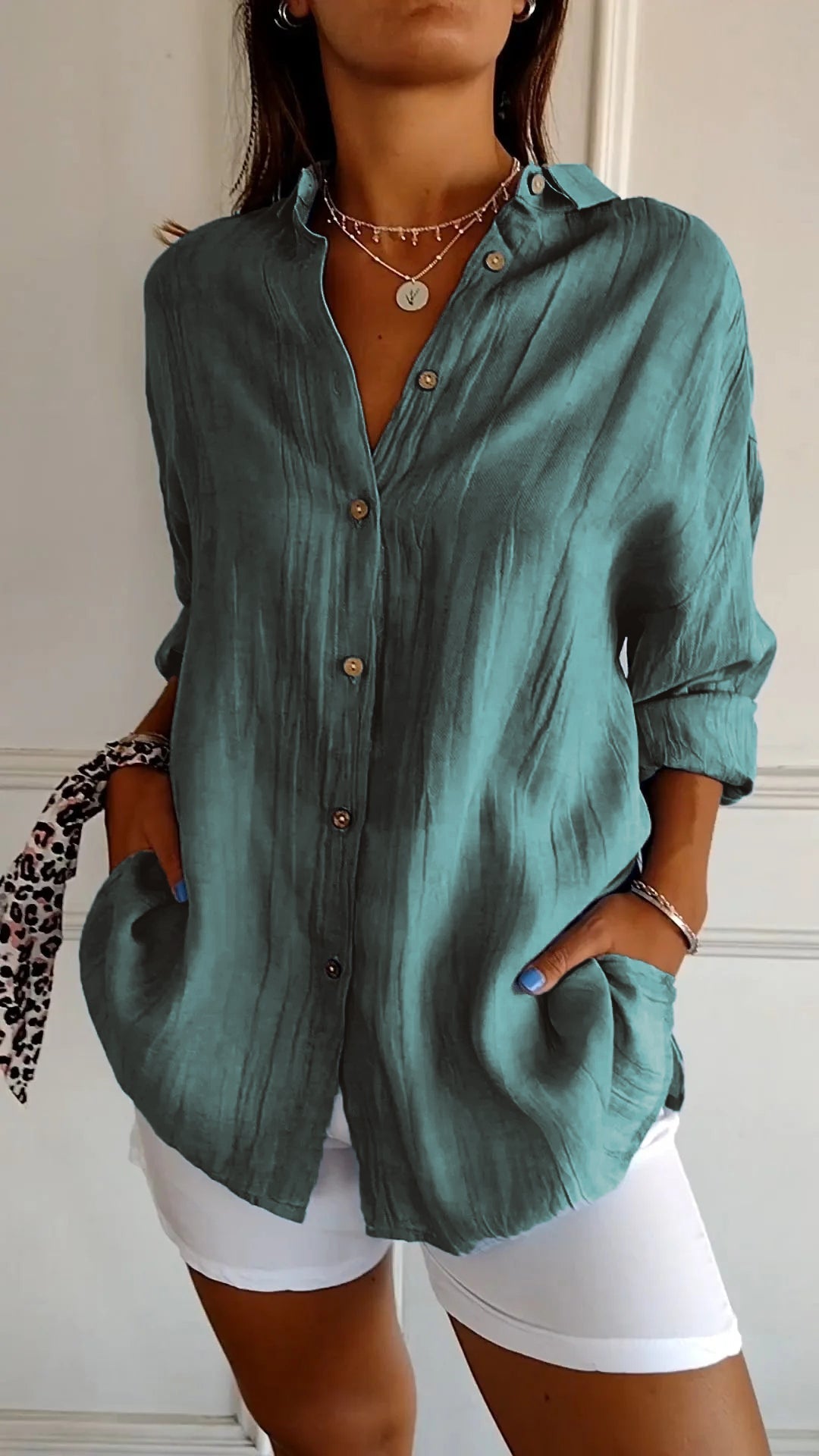 Mina | Women Button Down Shirt Summer Lightweight