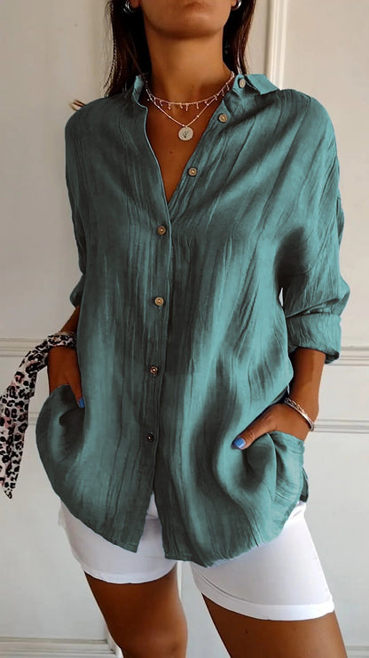 Mina | Women Button Down Shirt Summer Lightweight