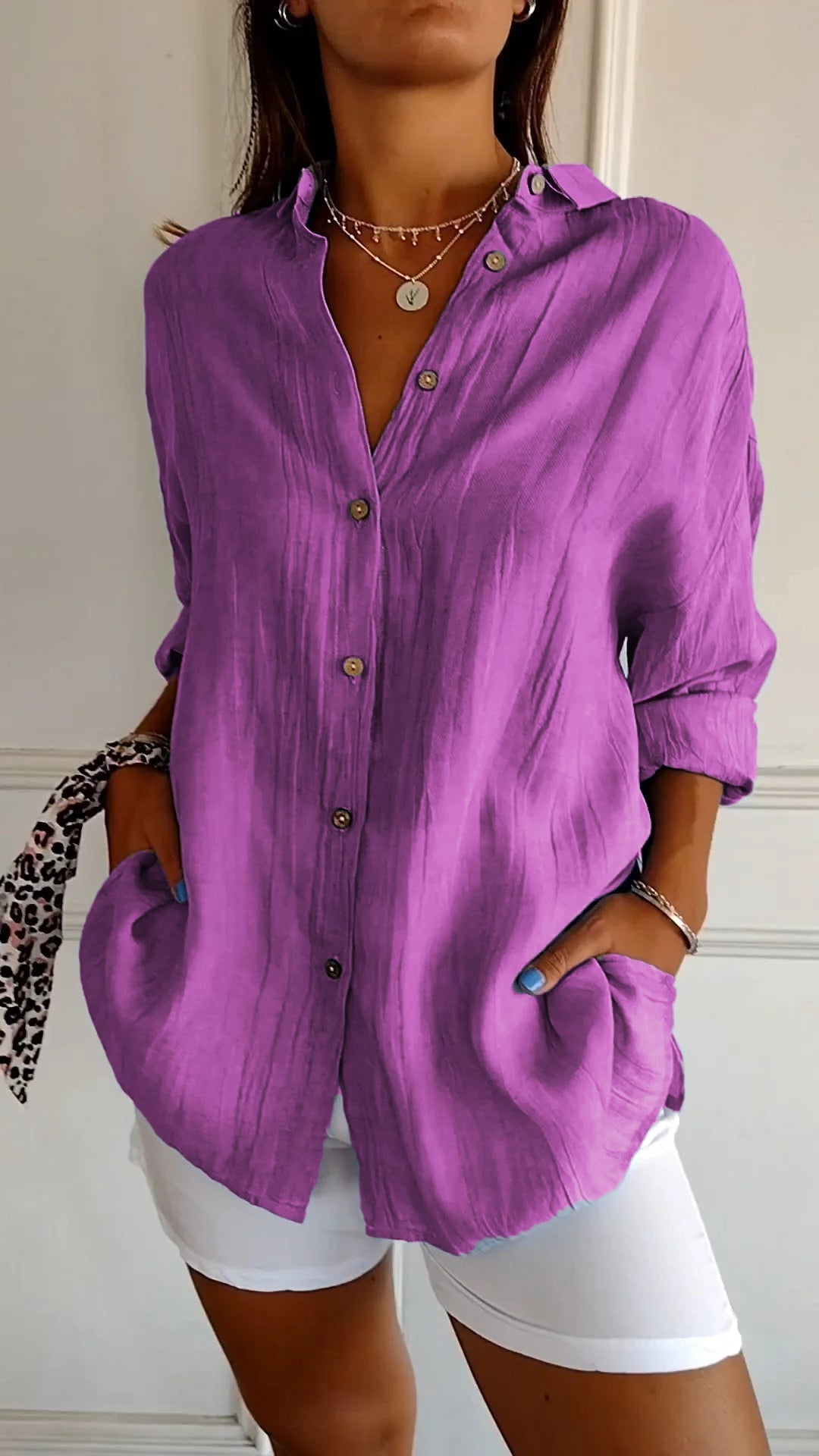 Mina | Women Button Down Shirt Summer Lightweight