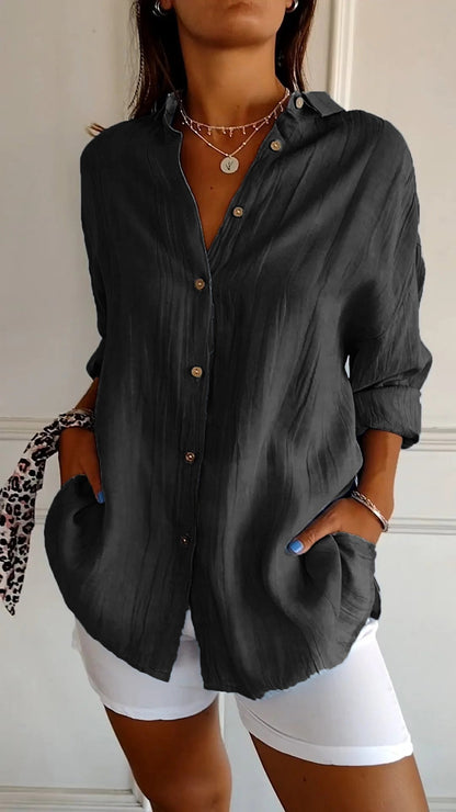 Mina | Women Button Down Shirt Summer Lightweight