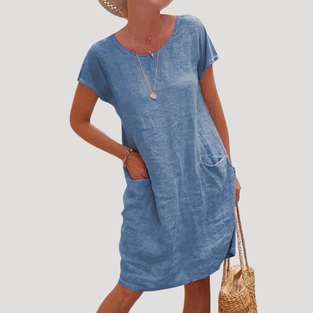 Quorra | Women Midi Dress Cotton Breathable Casual