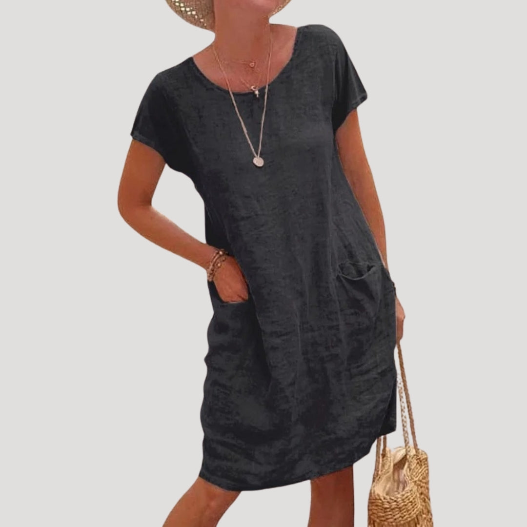 Quorra | Women Midi Dress Cotton Breathable Casual