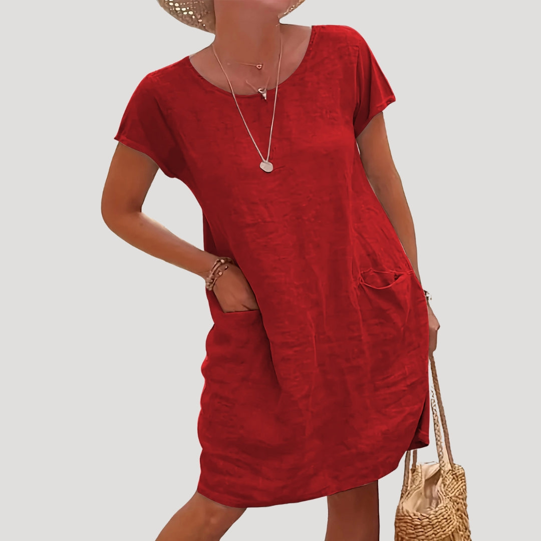 Quorra | Women Midi Dress Cotton Breathable Casual
