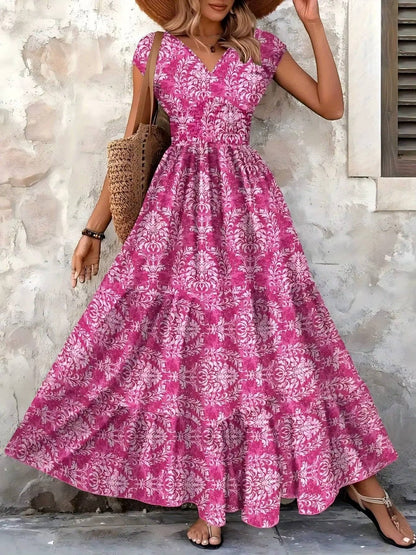 Rose | Women's Summer Boho Smocked Maxi Dress