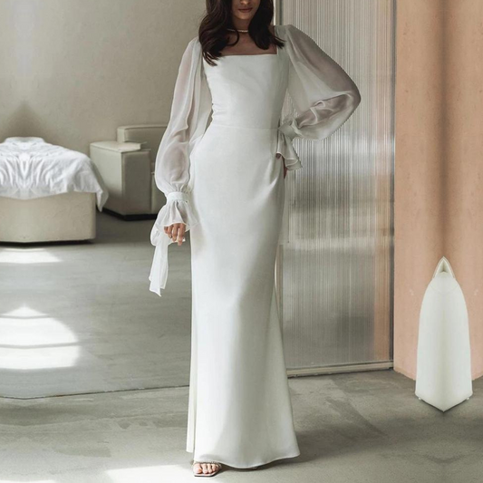 Seraphina | Women Square Neck Evening Maxi Dress