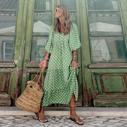 Sienna | Effortless Women's Boho Printed Maxi Dress