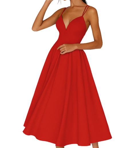 Sophia | Women's Wedding Guest A-Line Midi Dress