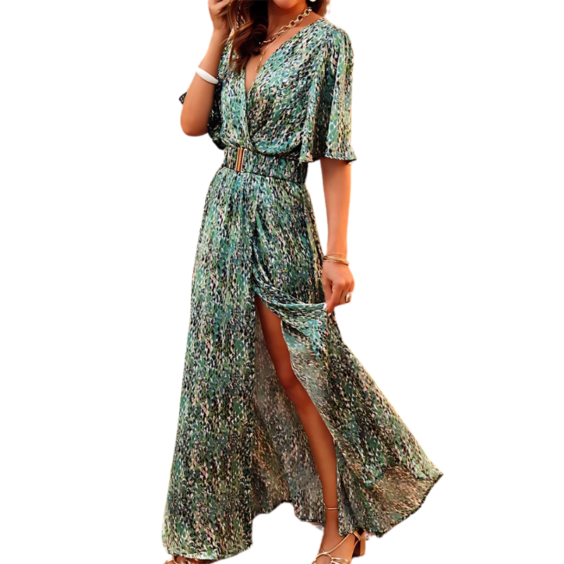 Tallulah | Elegant Women Floral Wrap Maxi Dress
