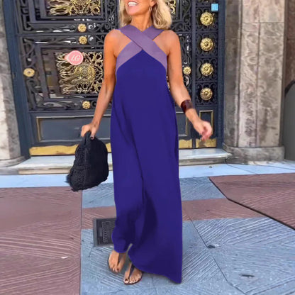 Thalassa | Women's Cross Front Sleeveless Maxi Summer Dress