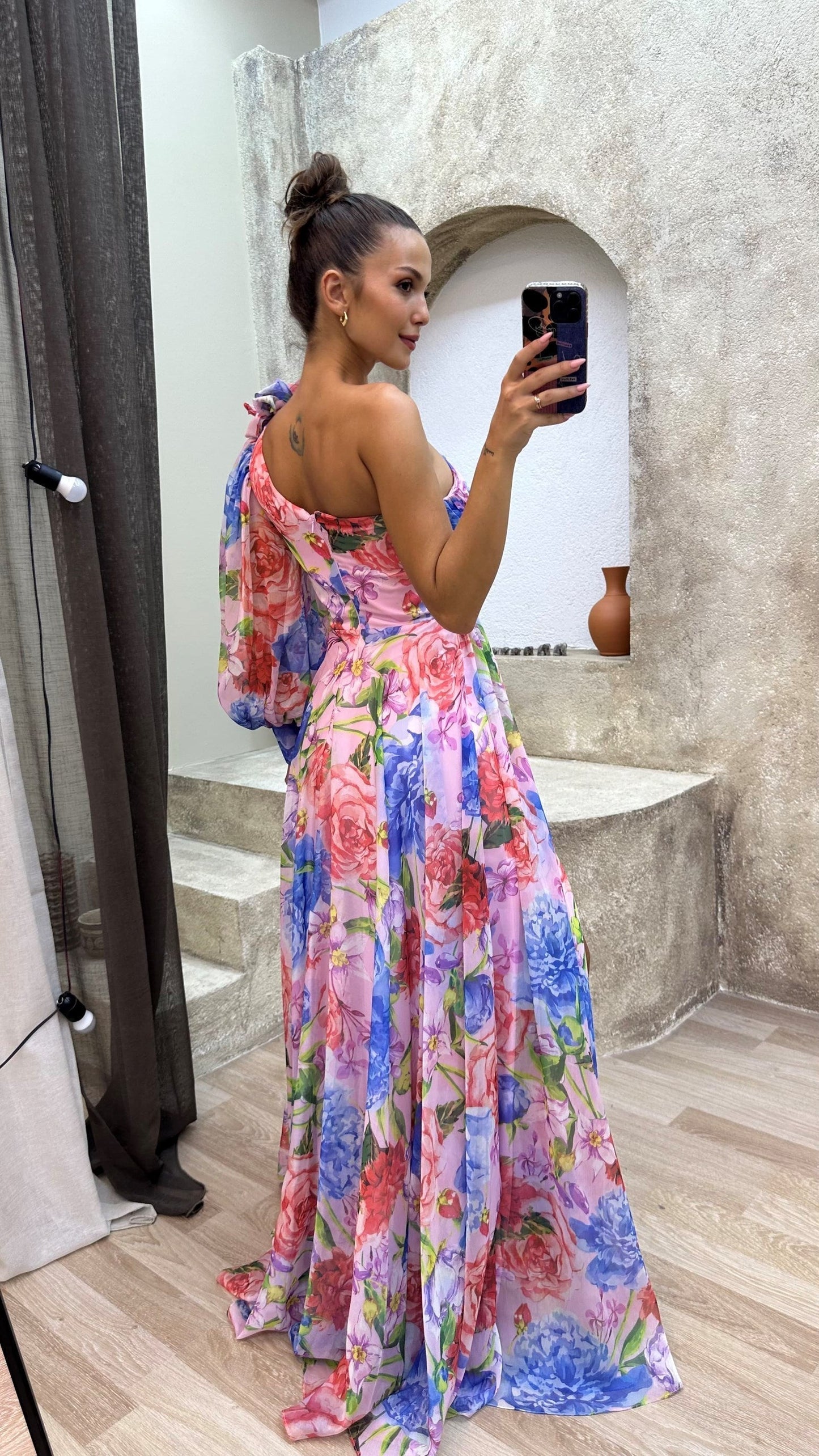 Xanthe | Women Shoulder Maxi Dress Floral Flowy