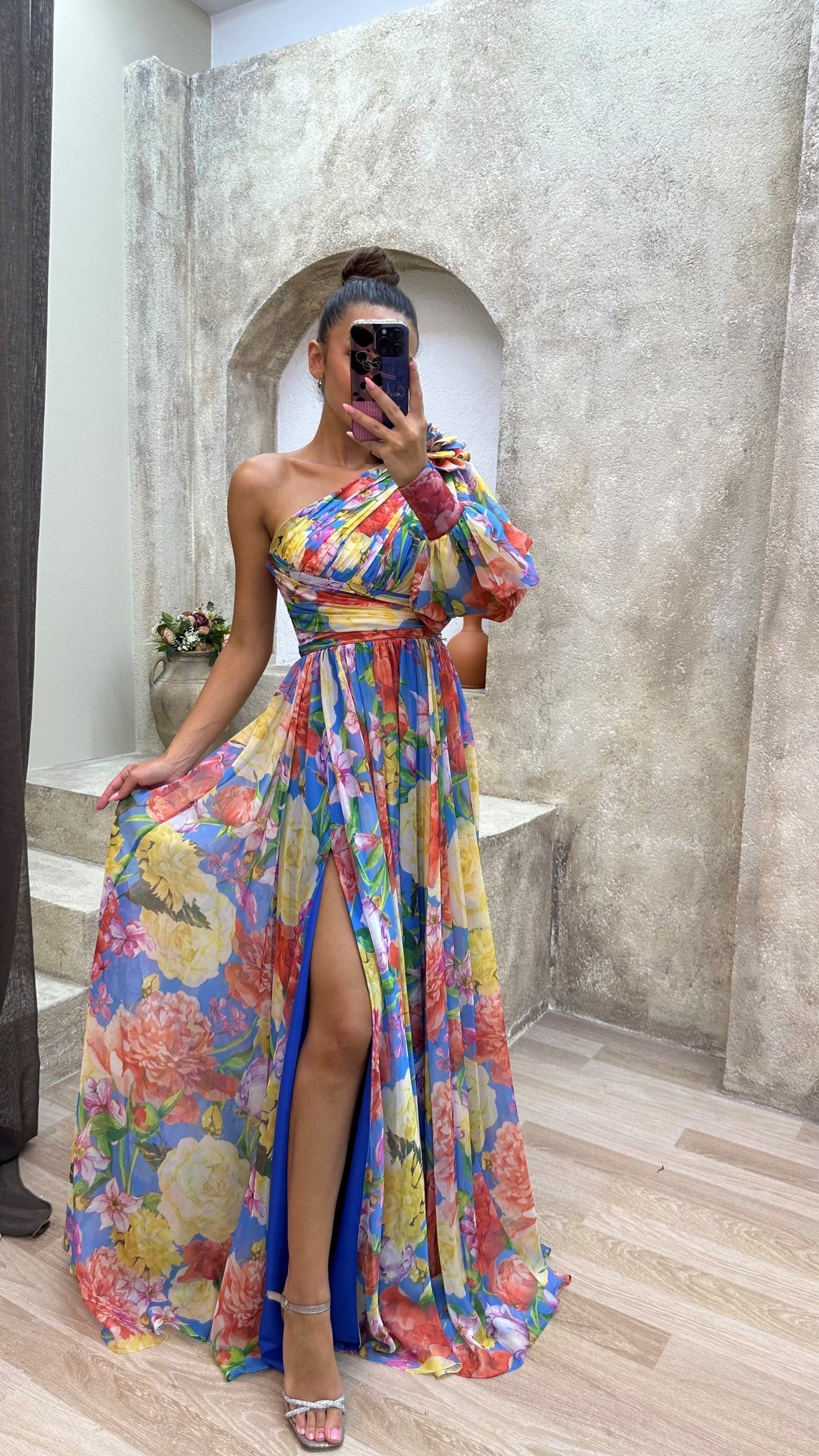 Xanthe | Women Shoulder Maxi Dress Floral Flowy